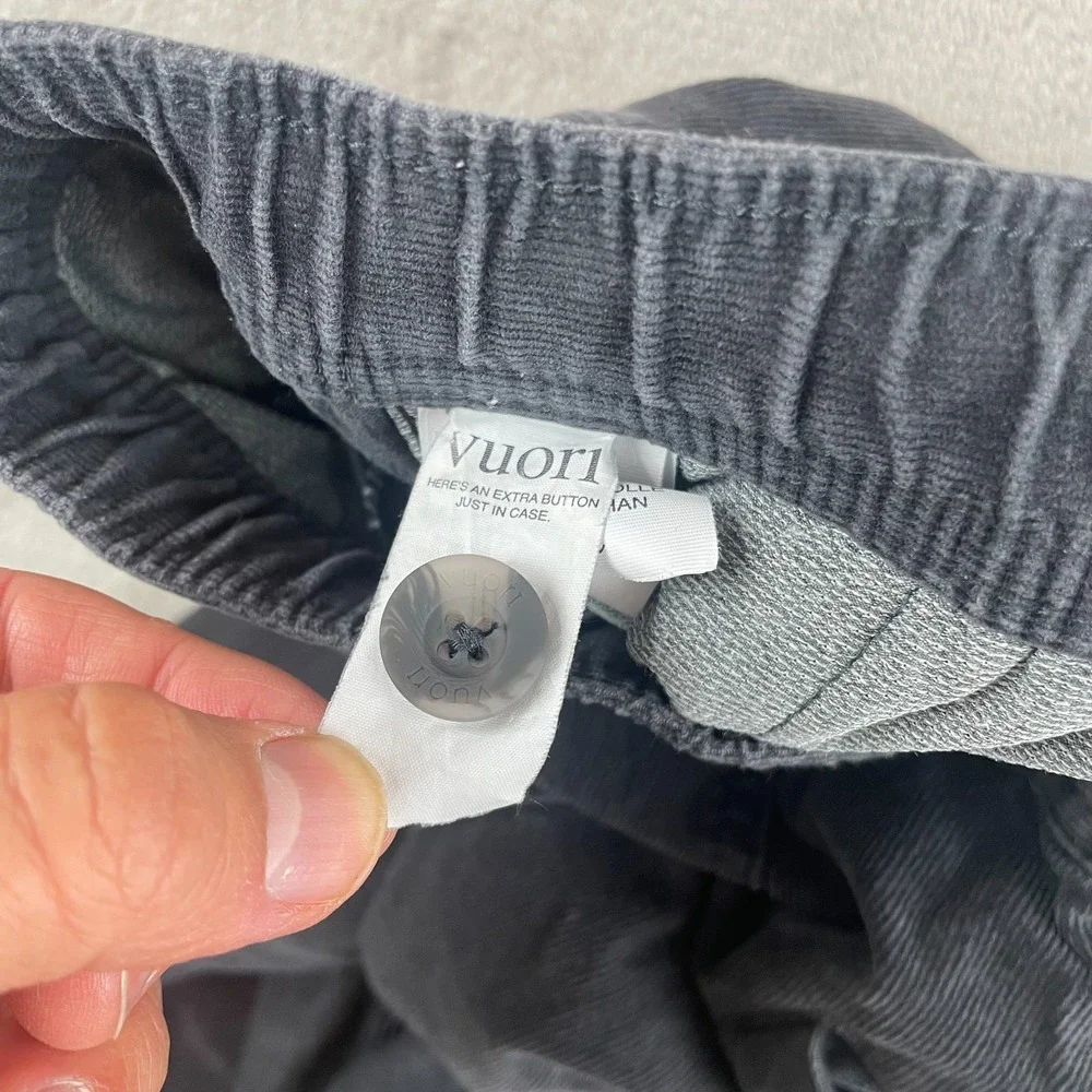 Vuori Optimist Pants Mes Medium Gray Corduroy Elastic Waist Drawstring V440